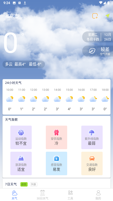 24小时天气预报截图3